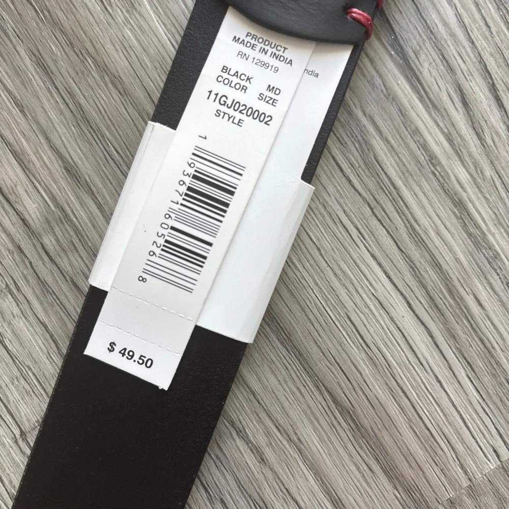 GUESS Black Genuine Leather Belt Size Medium 34-36 NWT